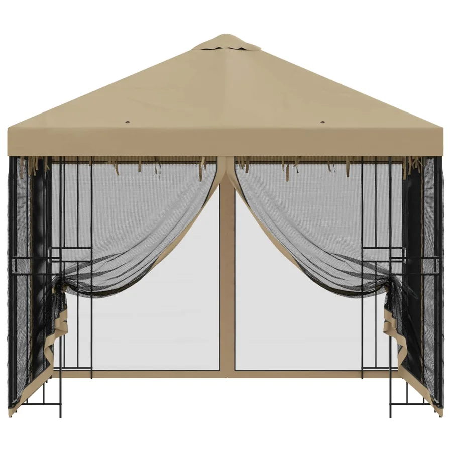 Abri de jardin avec parois 3 x 3 m Beige Polyester et Acier - 5