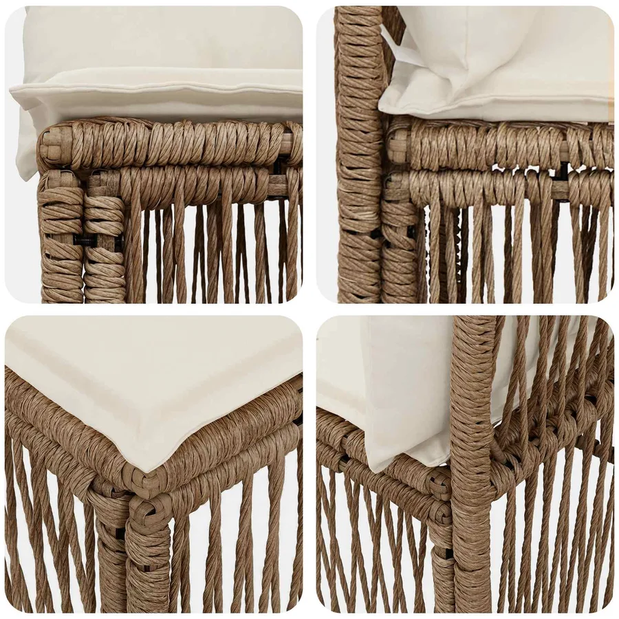 Unité Canapé sans accoudoir Beige polyrotin - 6