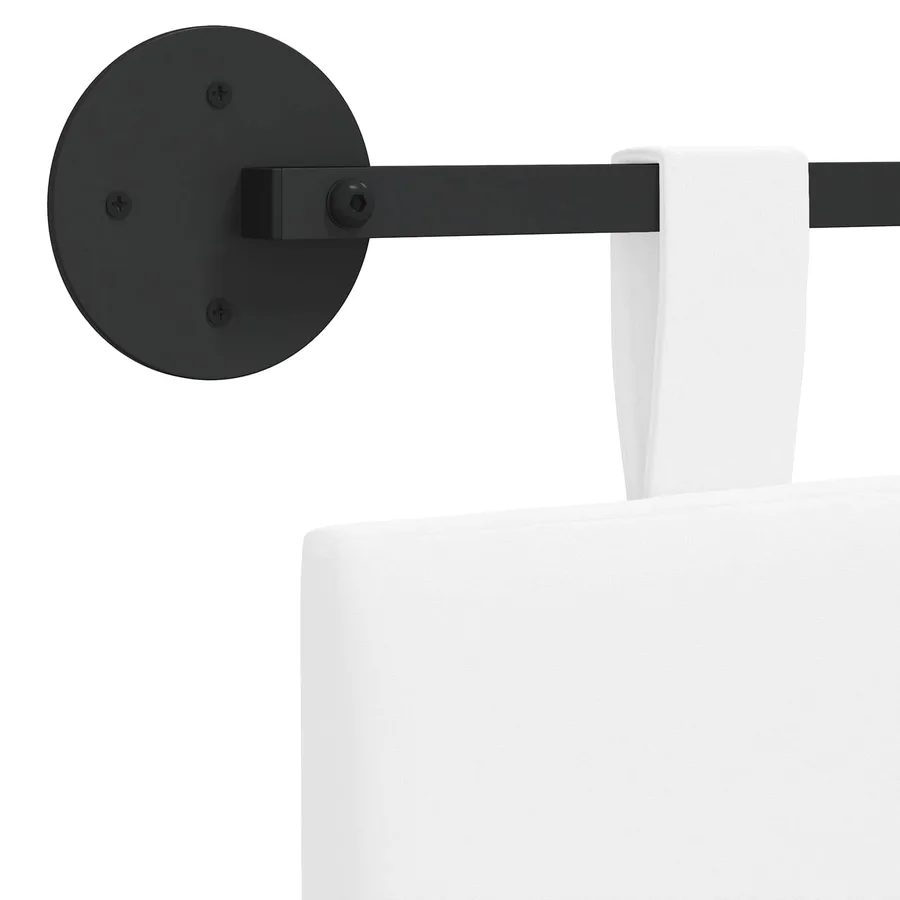 Tête de lit suspendue Blanc Tissu - 9