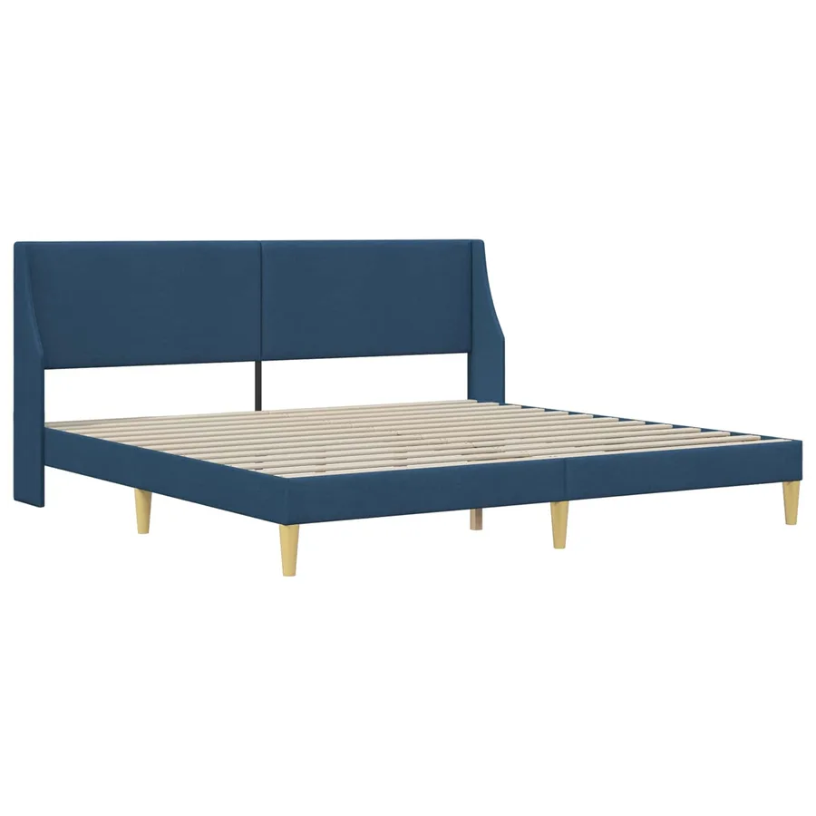 Cadre de lit avec matelas Bleu 180 x 200 cm Polyester - 4
