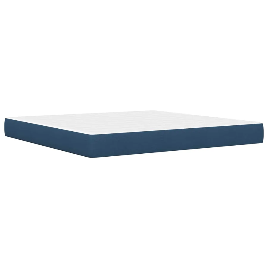 Cadre de lit avec matelas Bleu 180 x 200 cm Polyester - 5