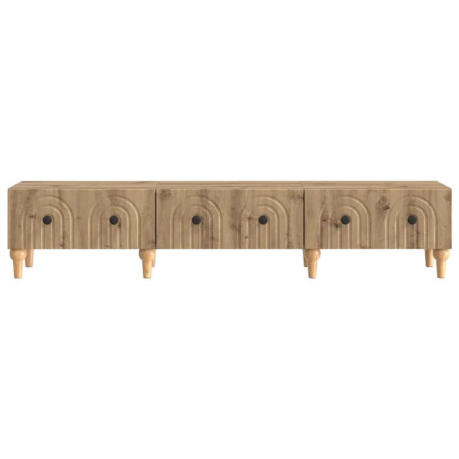 Meuble TV 147 x 34,5 x 30 cm Chêne artisanal Bois d'ingénierie - 6