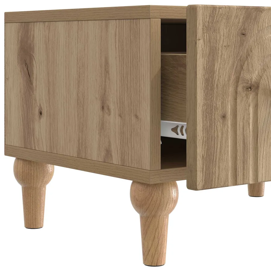 Meuble TV 147 x 34,5 x 30 cm Chêne artisanal Bois d'ingénierie - 9