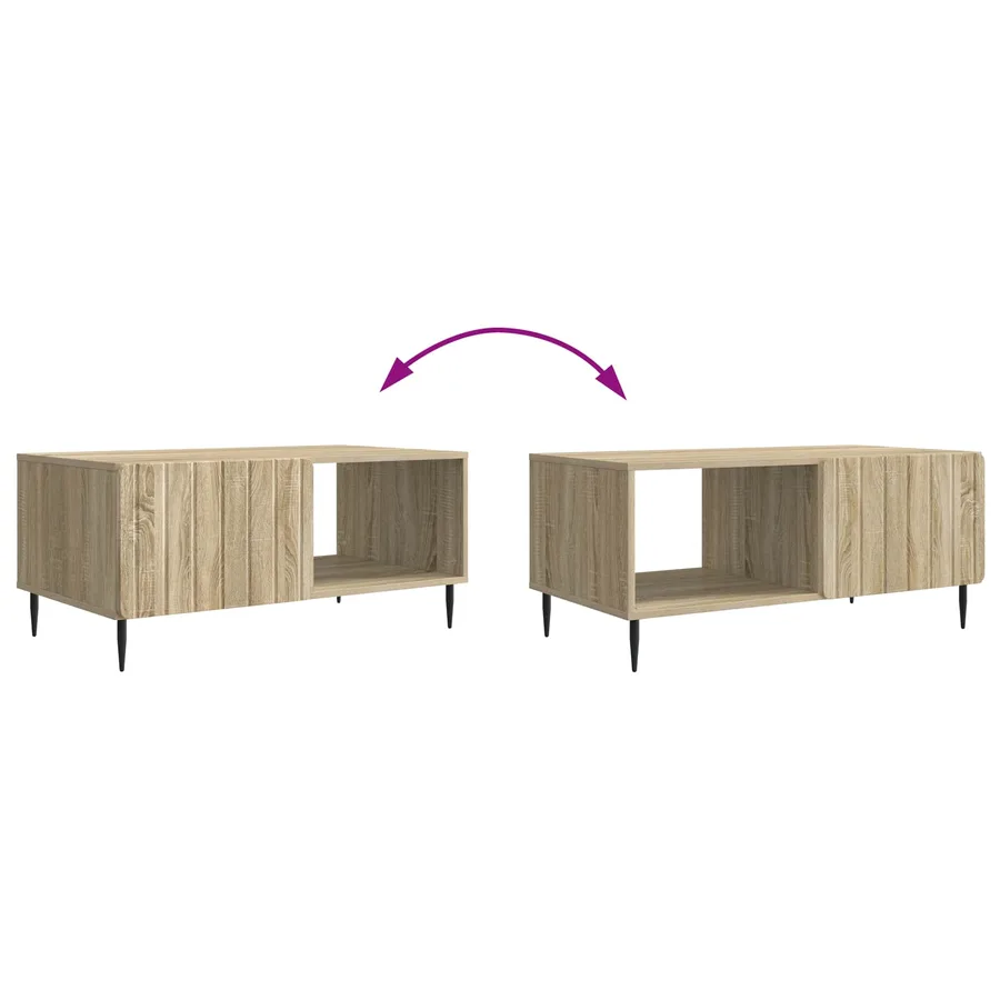 Table basse Chêne Sonoma 90 x 50 x 40 cm Bois d'ingénierie - 8