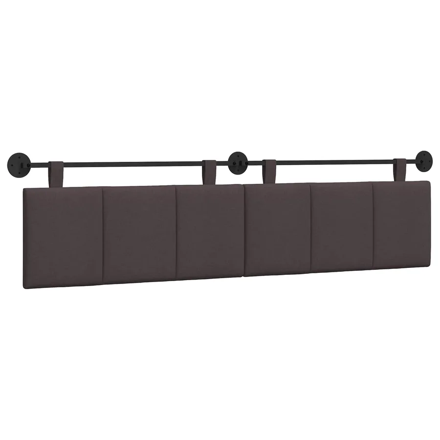 Tête de lit suspendue Marron foncé Tissu - 2