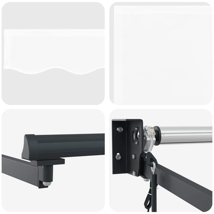 Auvent rétractable électrique Blanc et anthracite 3 x 2,5 m - 7