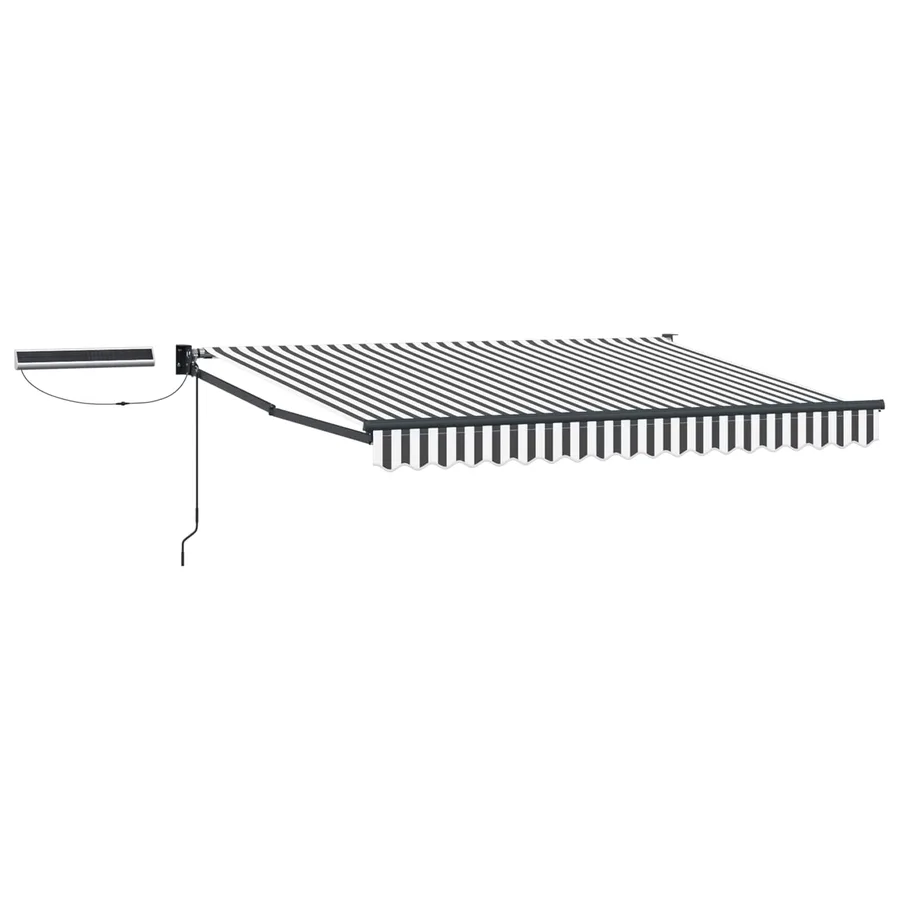 Auvent rétractable électrique Anthracite et blanc 3 x 2,5 m - 2