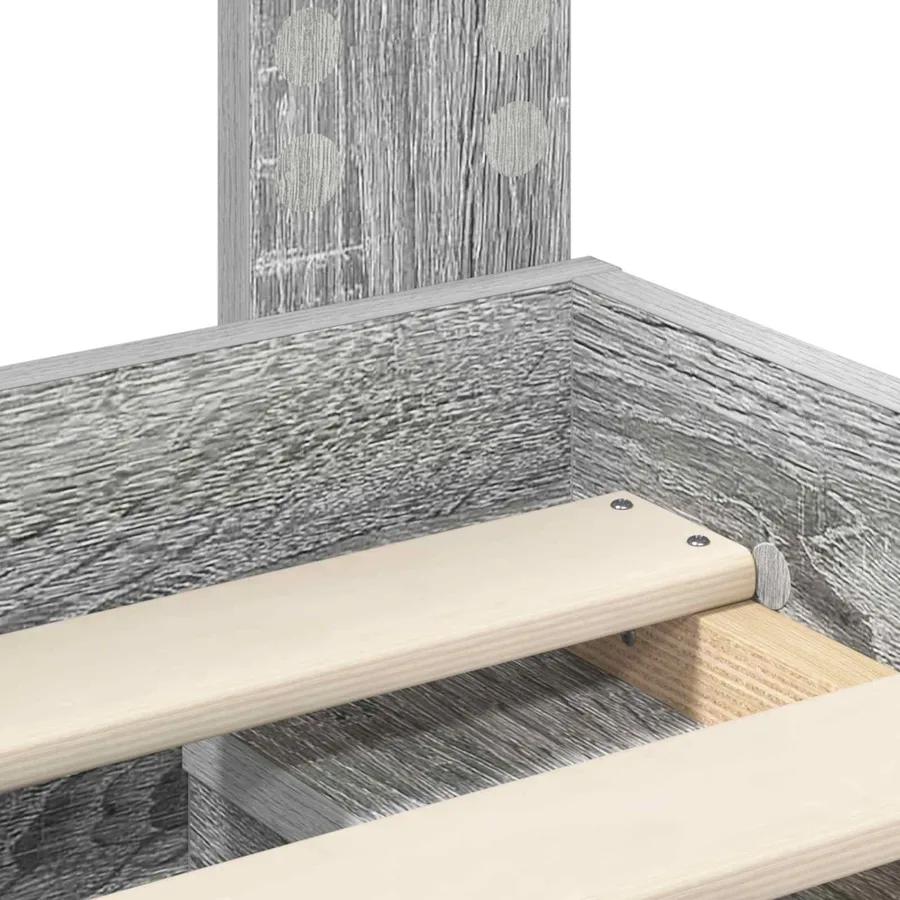 Cadre de lit Gris Sonoma 150 x 200 cm Bois de pin massif - 8