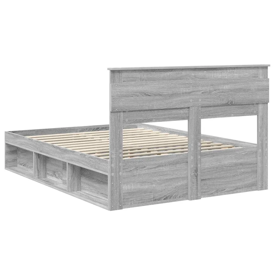 Cadre de lit Gris Sonoma 150 x 200 cm Bois de pin massif - 9