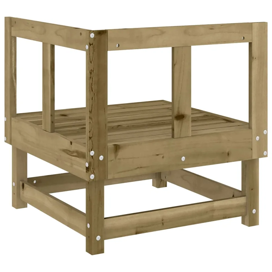 Canapés d'angle de jardin 2 pcs bois de pin imprégné - 5