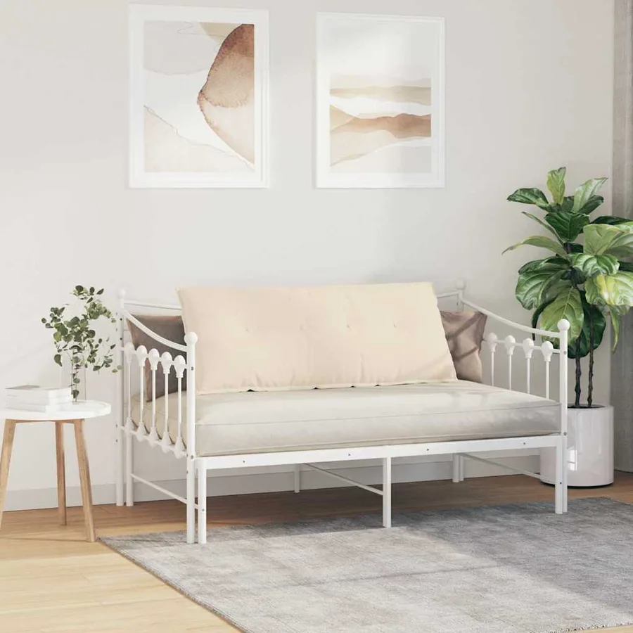 Coussin de Dos Beige 120 x 50 cm Tissu en microfibre - 4
