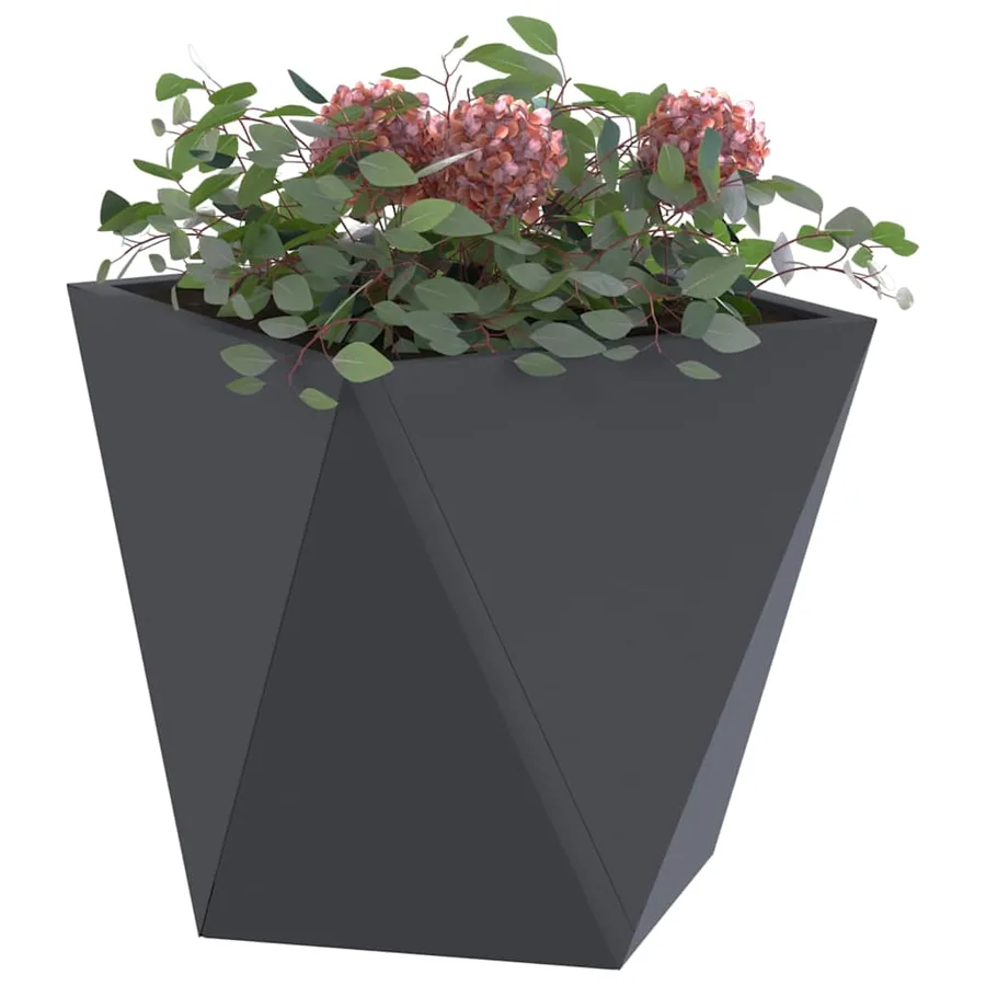 Jardinière 2 pc Anthracite 30 x 30 x 30 cm Acier - 3
