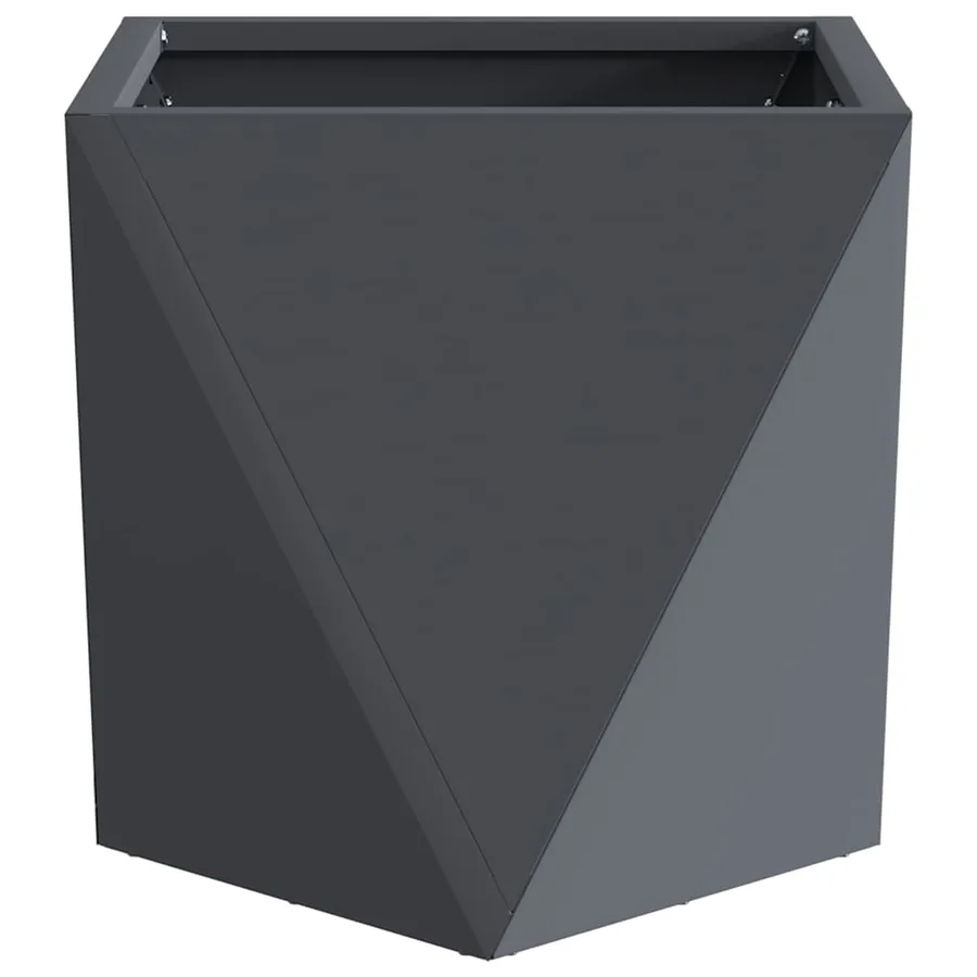 Jardinière 2 pc Anthracite 30 x 30 x 30 cm Acier - 6