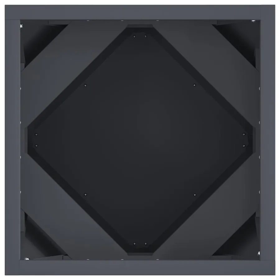 Jardinière 2 pc Anthracite 30 x 30 x 30 cm Acier - 7