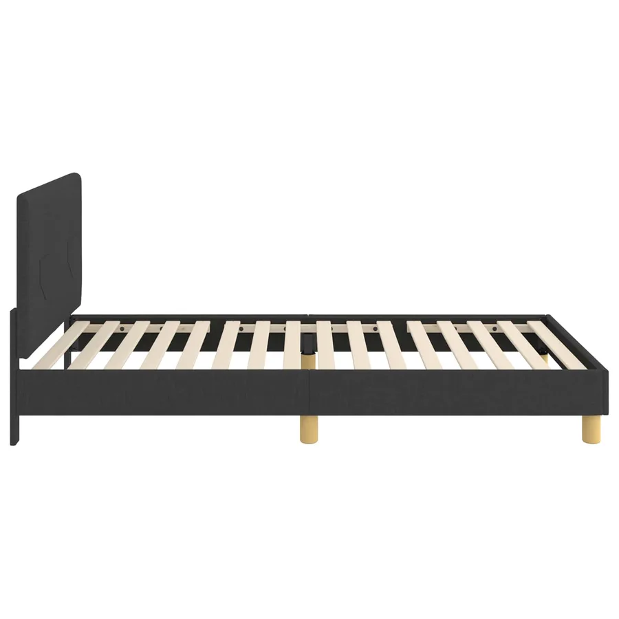 Cadre de lit pour enfants avec tête de lit Noir 90 x 190 cm - 6