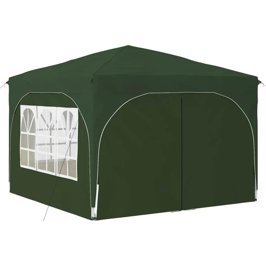 Tente de fête pop-up 290 x 290 x 245 cm Vert - 5
