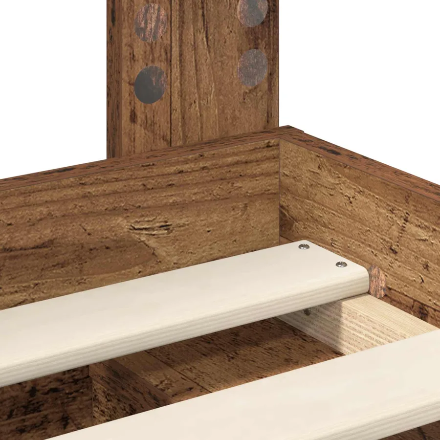 Cadre de lit Bois ancien 90 x 190 cm Bois de pin massif - 10