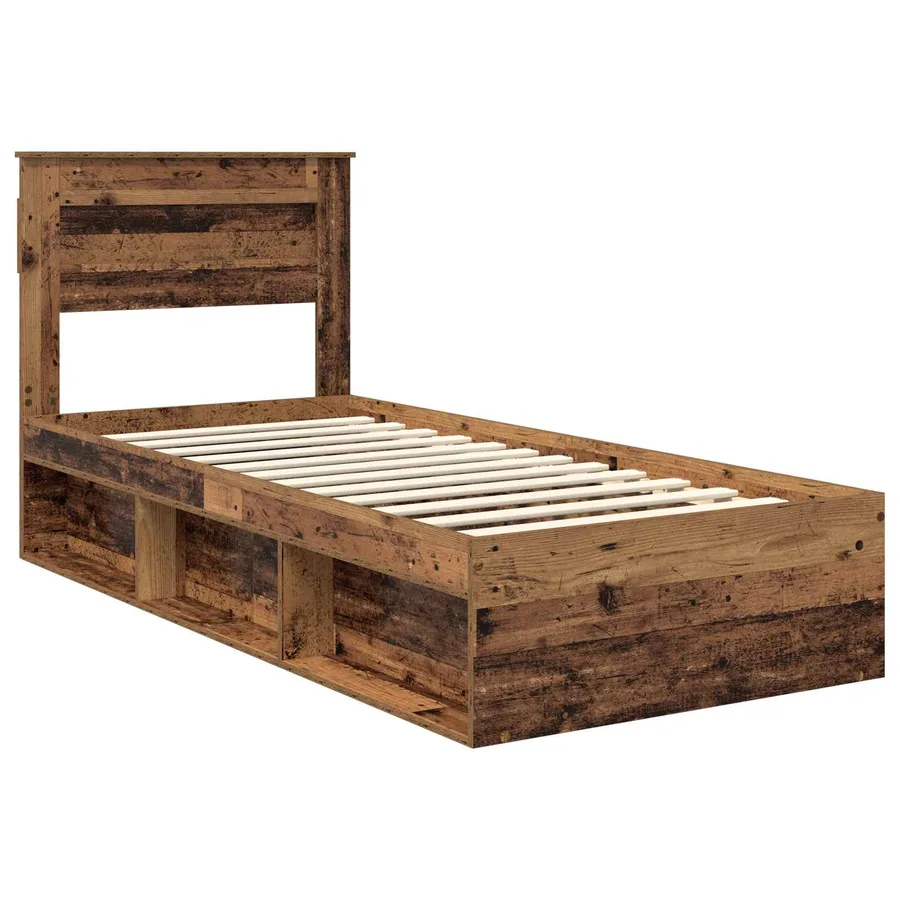 Cadre de lit Bois ancien 90 x 190 cm Bois de pin massif - 4