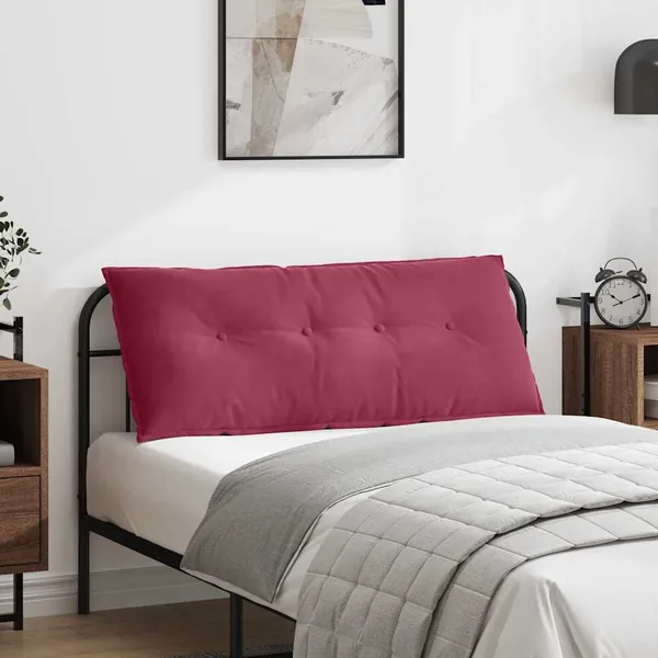 Coussin de Dos Bordeaux 120 x 50 cm Tissu en velours côtelé