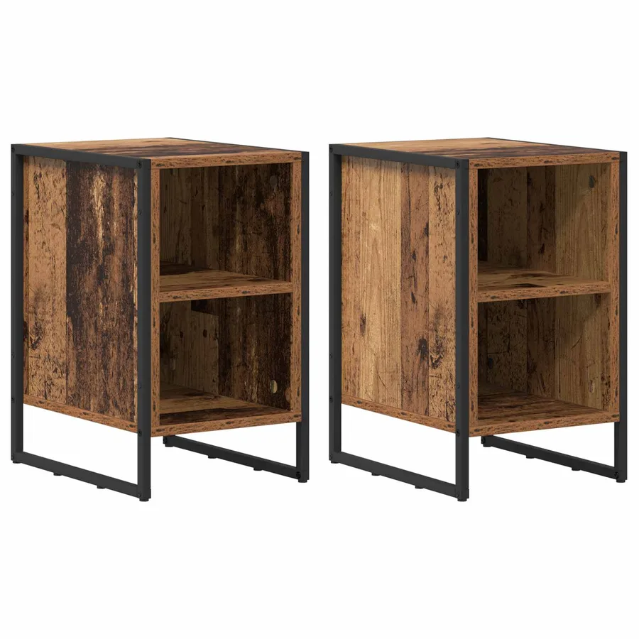 Table de chevet 2 pcs Bois Ancien 39.5 x 30 x 50 cm - 2