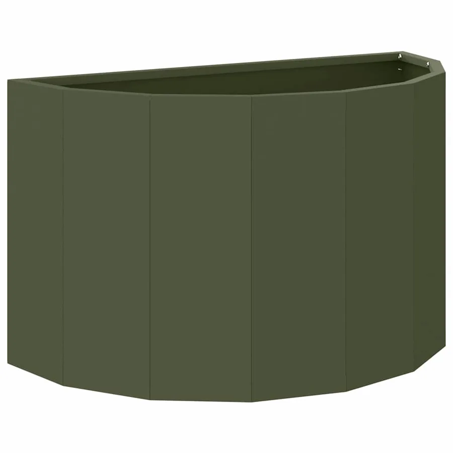 Jardinière Vert olive 60 x 30 x 35 cm Acier - 2