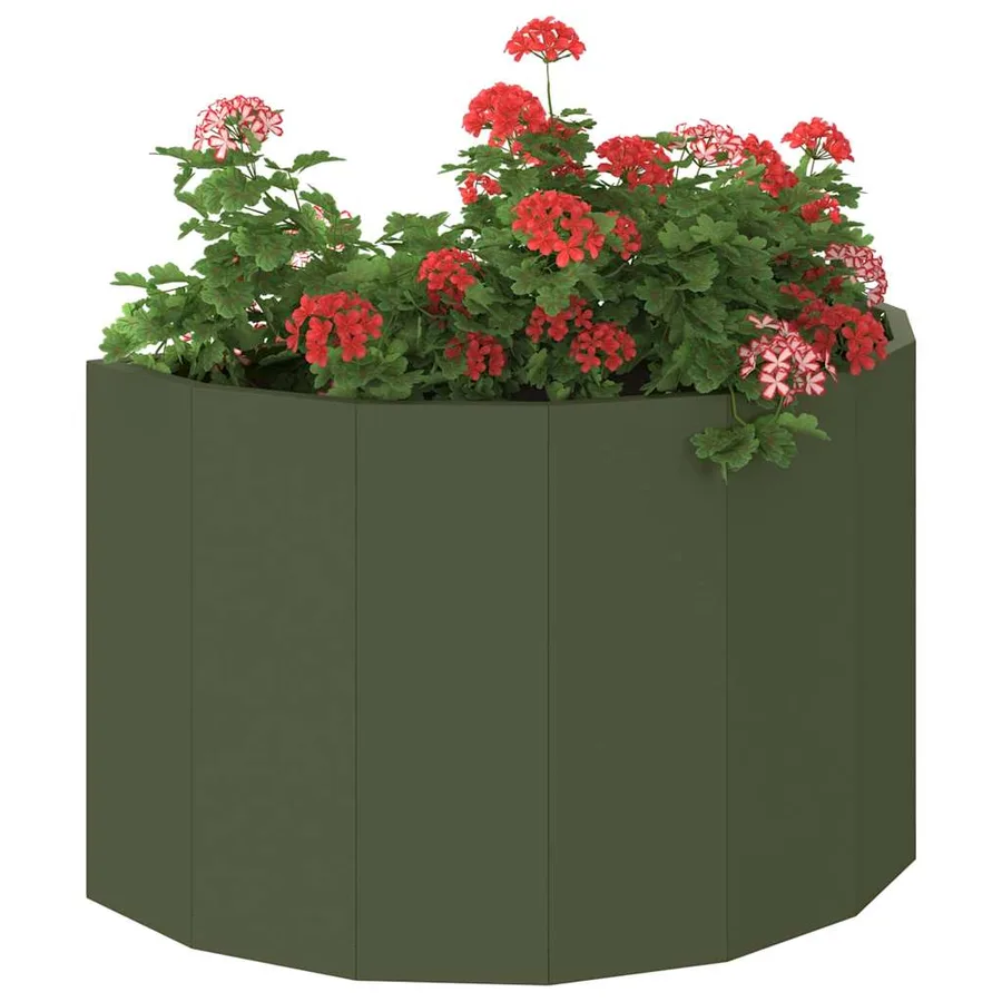 Jardinière Vert olive 60 x 30 x 35 cm Acier - 3