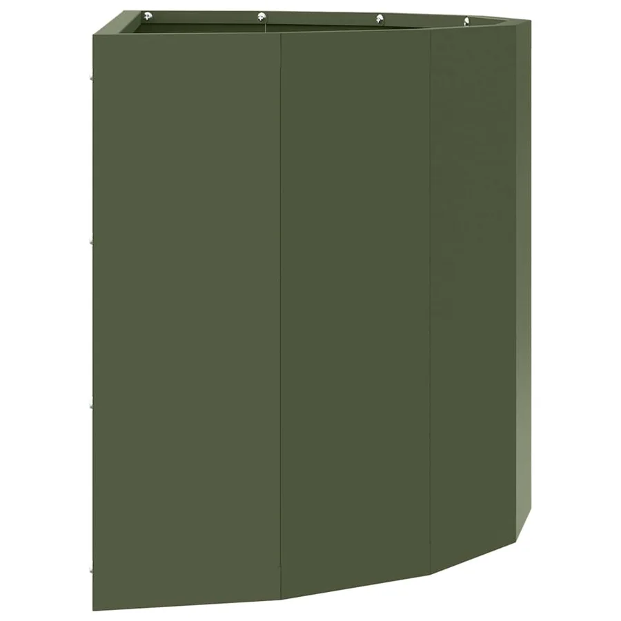 Jardinière Vert olive 60 x 30 x 35 cm Acier - 6