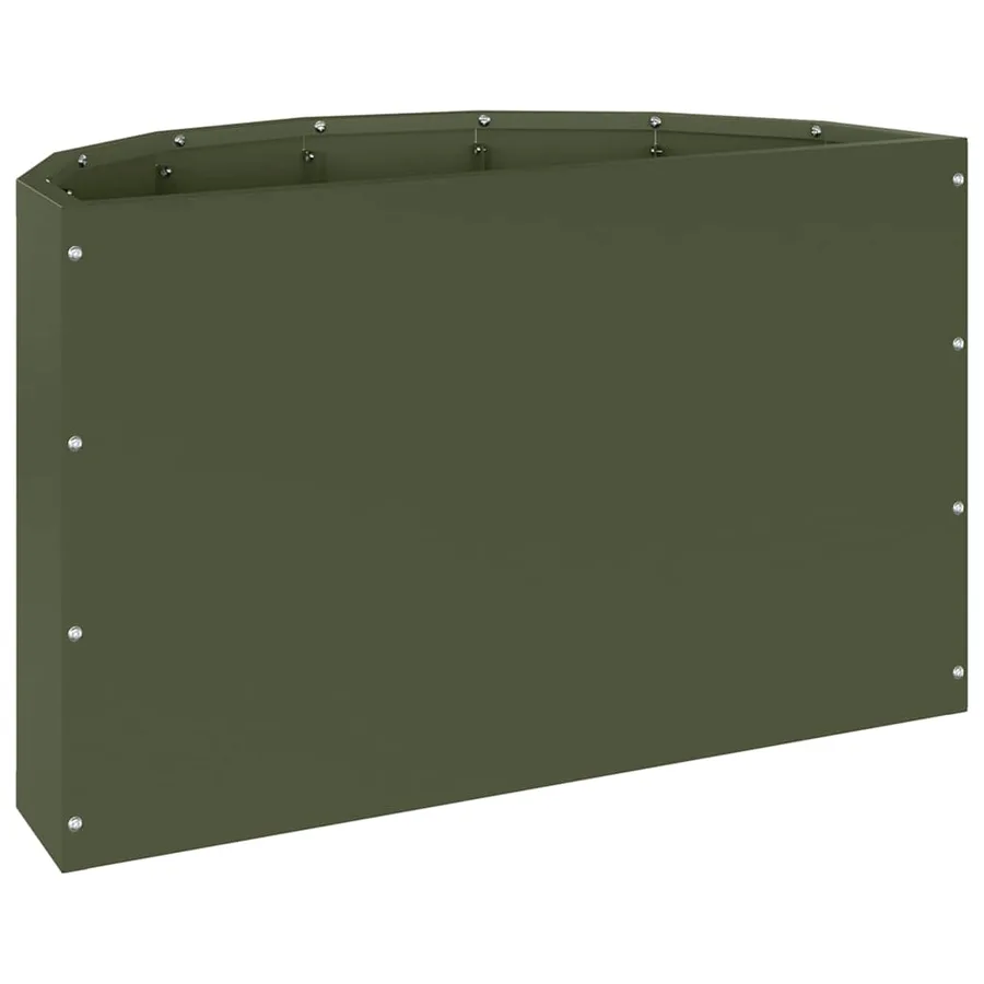 Jardinière Vert olive 60 x 30 x 35 cm Acier - 7
