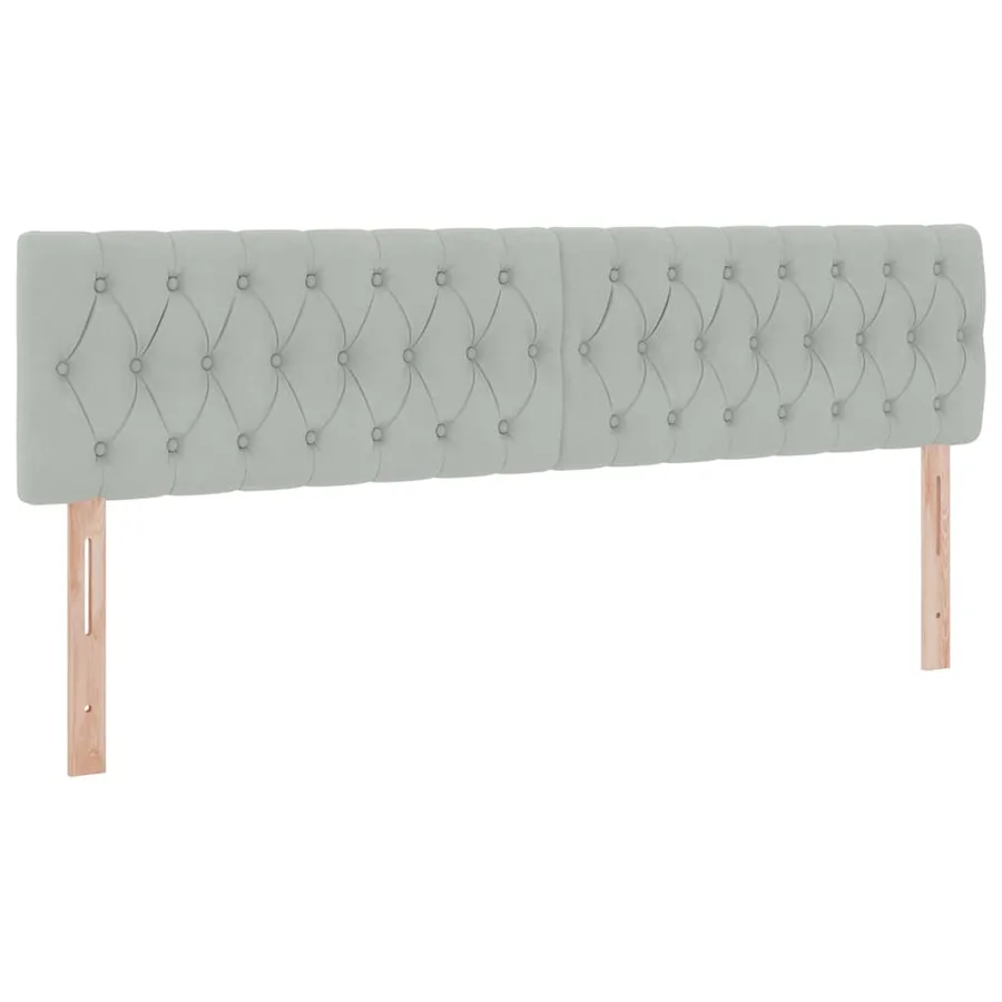 Lit de Rangement avec matelas Gris clair 180 x 200 cm Velours - 9