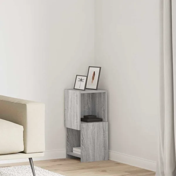 Meuble d'angle Gris Sonoma 25,5x25x55cm Bois d'ingénierie