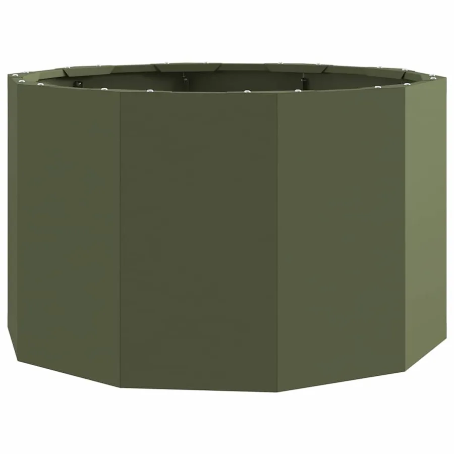 Jardinière Vert olive 60 x 60 x 35 cm Acier - 2