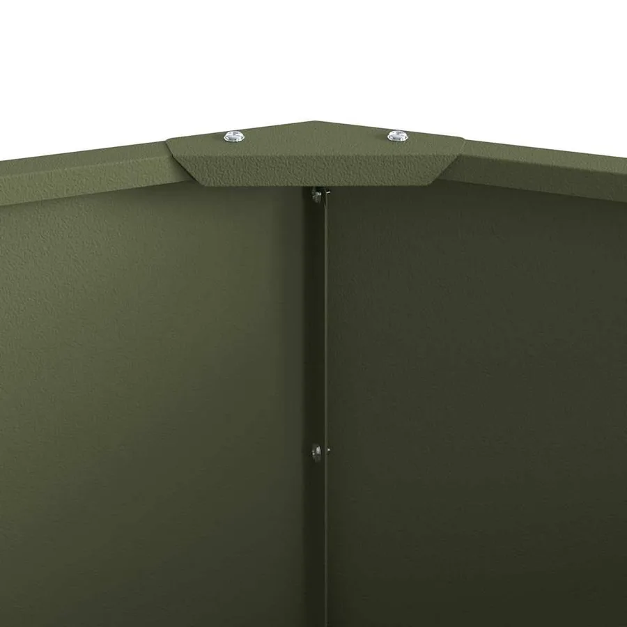 Jardinière Vert olive 60 x 60 x 35 cm Acier - 7