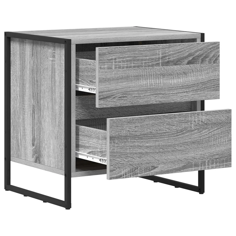 Table de chevet avec tiroir 2 pcs Gris Sonoma 50 x 39,5 x 50 cm - 11
