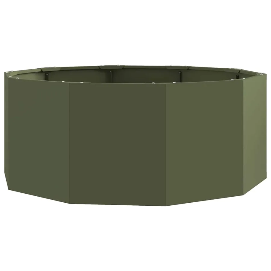Jardinière Vert olive 90 x 90 x 35 cm Acier - 2