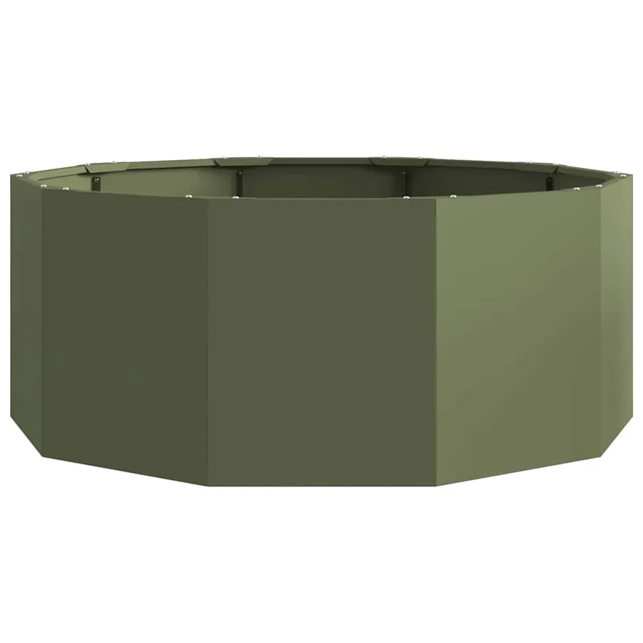 Jardinière Vert olive 90 x 90 x 35 cm Acier - 5