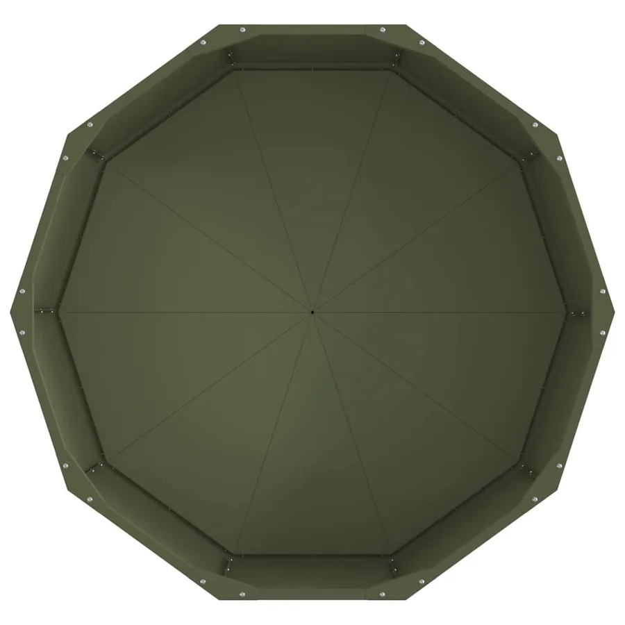 Jardinière Vert olive 90 x 90 x 35 cm Acier - 6
