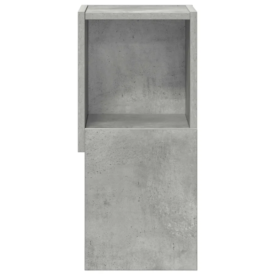 Meuble d'angle Gris béton 25,5x25x55cm Bois d'ingénierie - 5