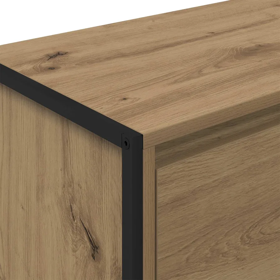 Meuble d'appoint Chêne artisan 79 x 36 x 75 cm - 9