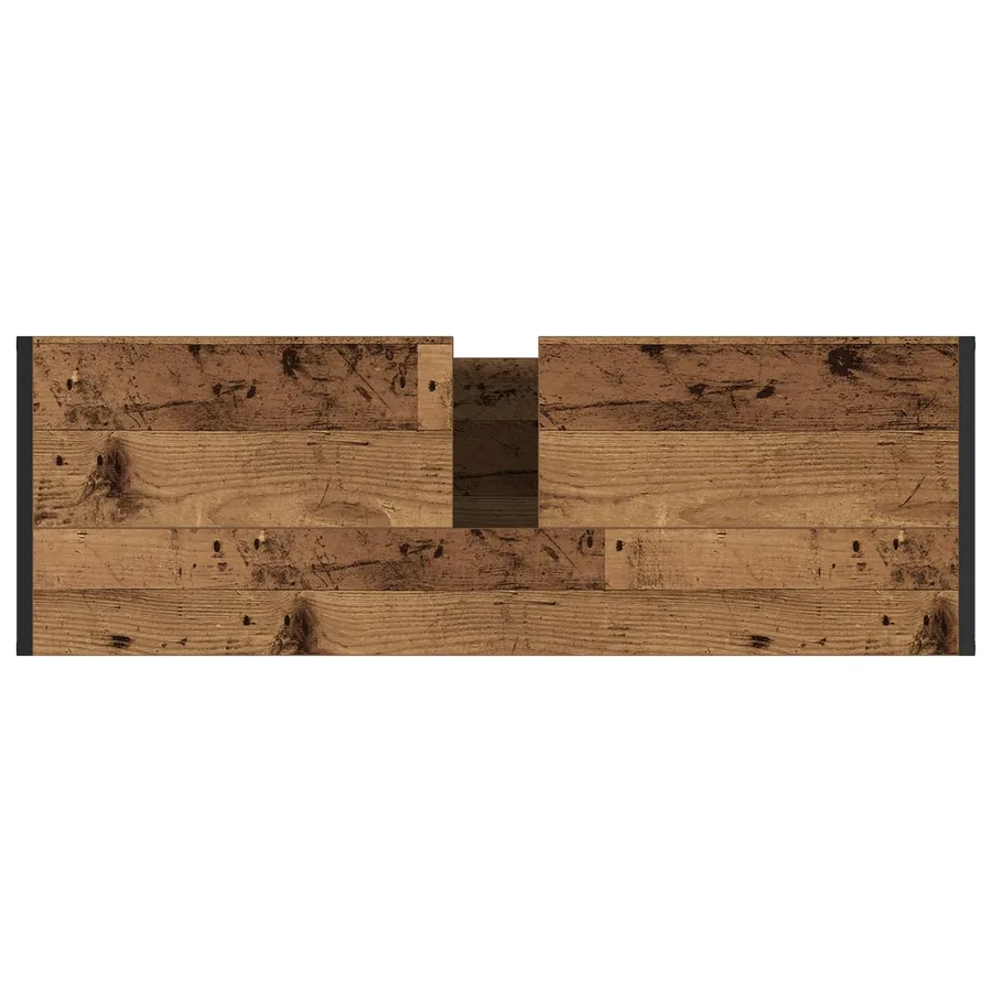 Cabinet de salle de bain avec porte Bois Ancien 90 x 30 x 60 cm - 9