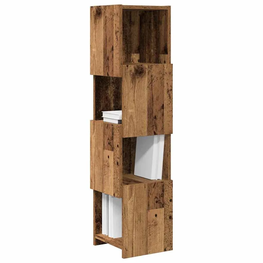 Meuble d'angle Bois ancien 25,5x25x102cm Bois d'ingénierie - 3
