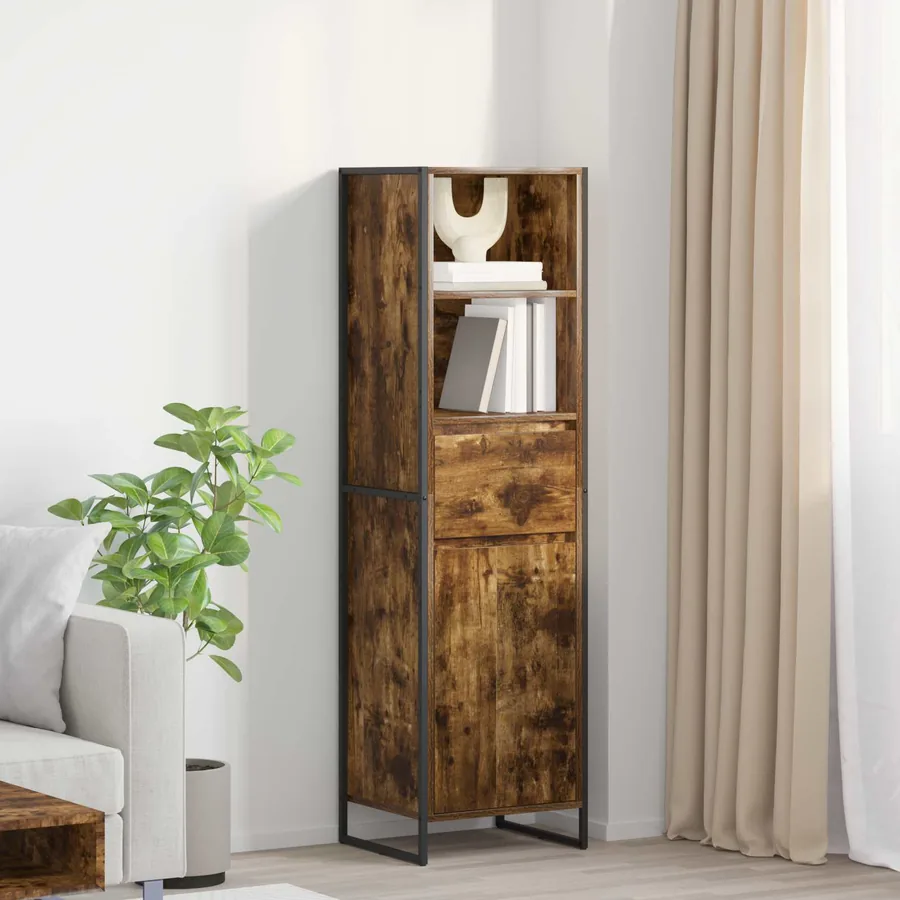 Bibliothèque Chêne Fumé 43 x 36 x 150.5 cm Bois d'ingénierie