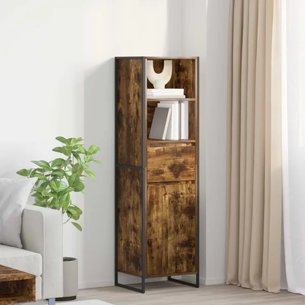 Bibliothèque Chêne Fumé 43 x 36 x 150.5 cm Bois d'ingénierie
