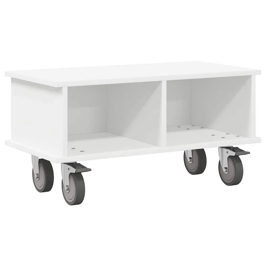 Meuble TV Blanc 68,5 x 35 x 35 cm Bois d'ingénierie - 2