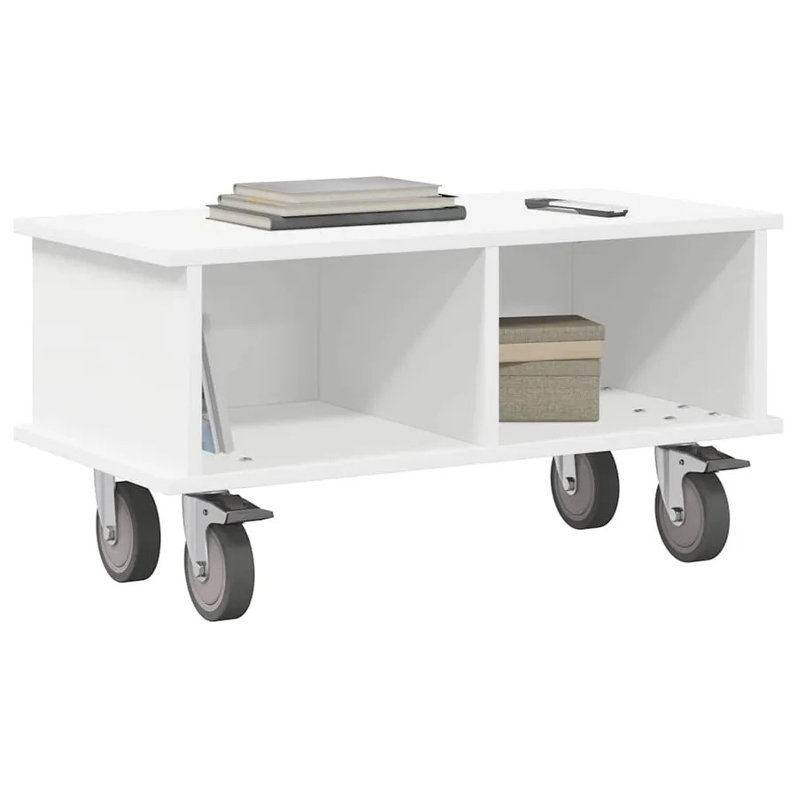 Meuble TV Blanc 68,5 x 35 x 35 cm Bois d'ingénierie - 3