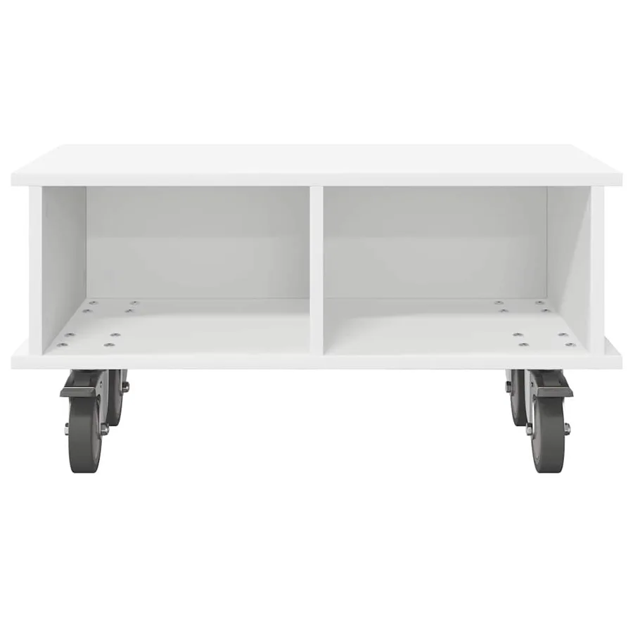 Meuble TV Blanc 68,5 x 35 x 35 cm Bois d'ingénierie - 5