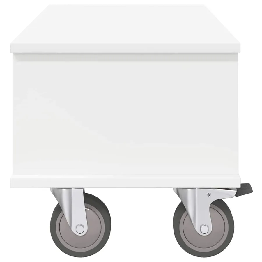 Meuble TV Blanc 68,5 x 35 x 35 cm Bois d'ingénierie - 6