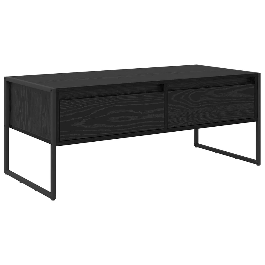 Table basse Chêne noir 100 x 46 x 40 cm Bois d'ingénierie - 2