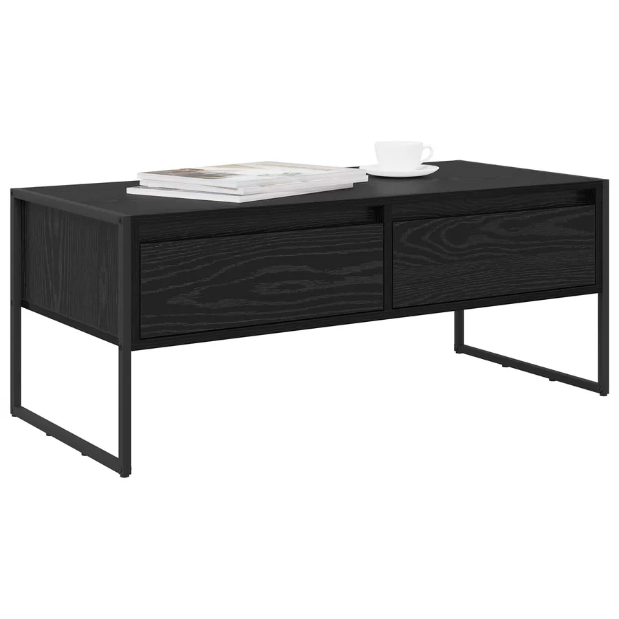Table basse Chêne noir 100 x 46 x 40 cm Bois d'ingénierie - 3