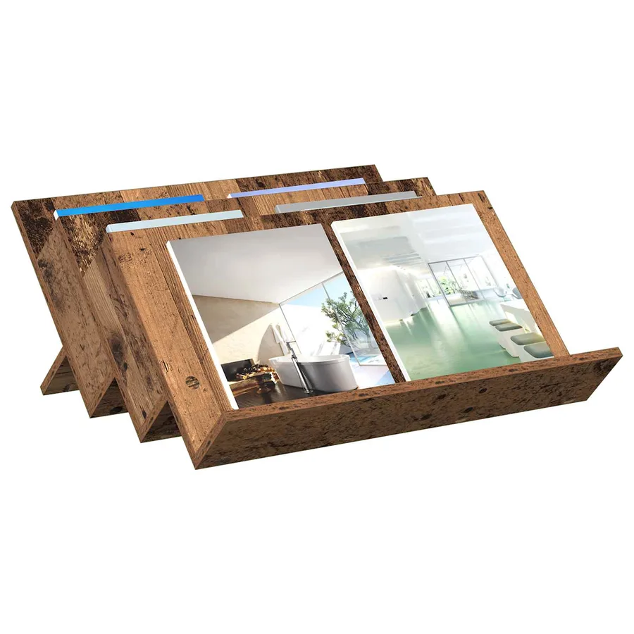 Étagère à magazines avec étagère Bois ancien 65 x 53 x 28,5 cm - 3