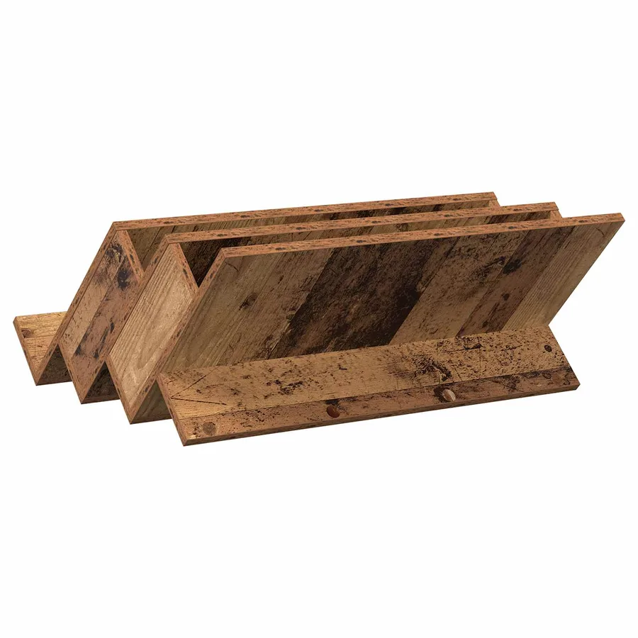 Étagère à magazines avec étagère Bois ancien 65 x 53 x 28,5 cm - 7